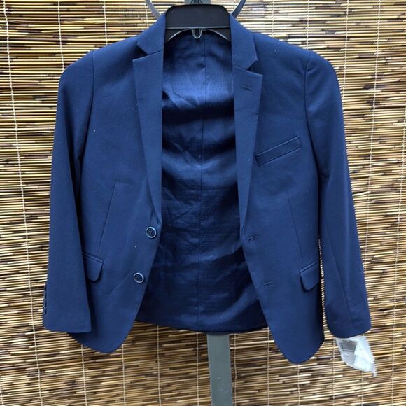 Calvin Klein Big Boys Slim Fit Stretch Suit Jacket - Navy Size 12 - Picture 1 of 2